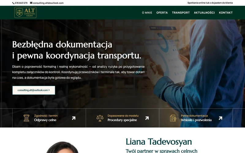 Strona internetowa alt-celny.pl