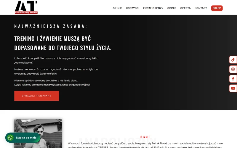 Strona internetowa anabolicznytrener.pl