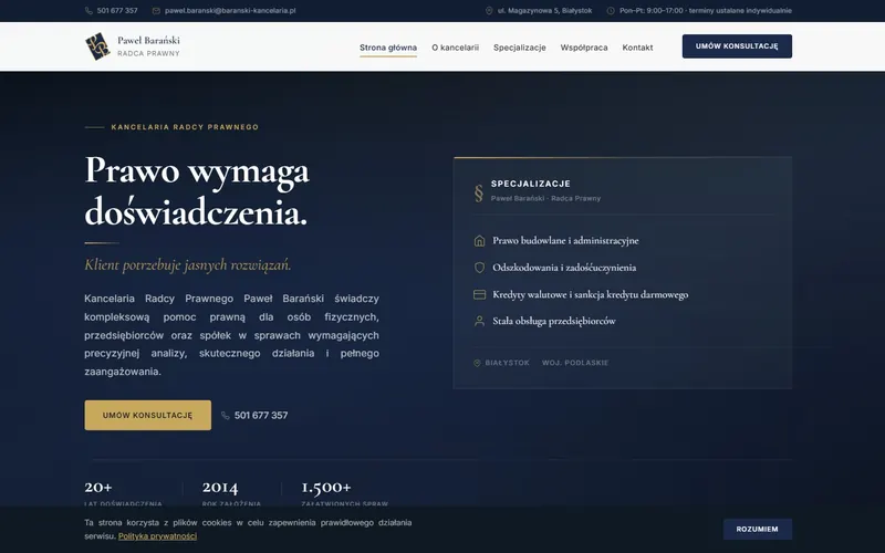 Strona internetowa baranski-kancelaria.pl