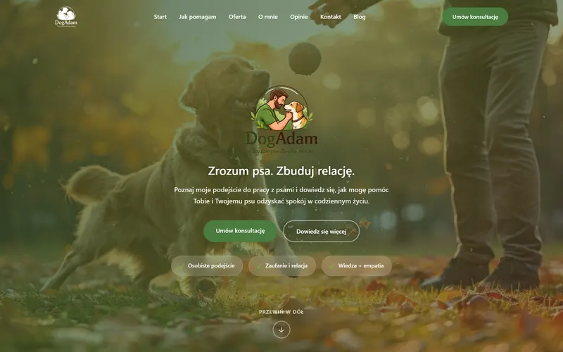 Strona internetowa Dogadam.pl - zwierzęta
