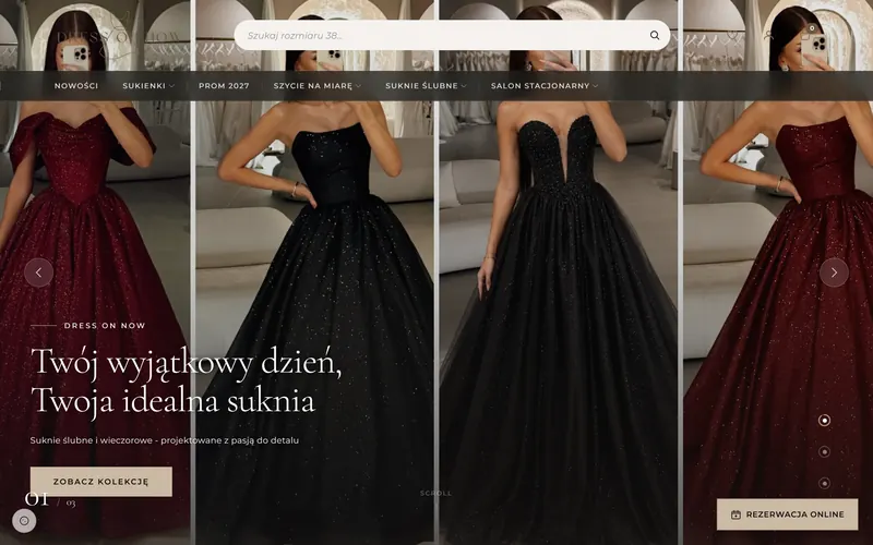 Strona internetowa Dressonnow.pl - moda, Limanowa