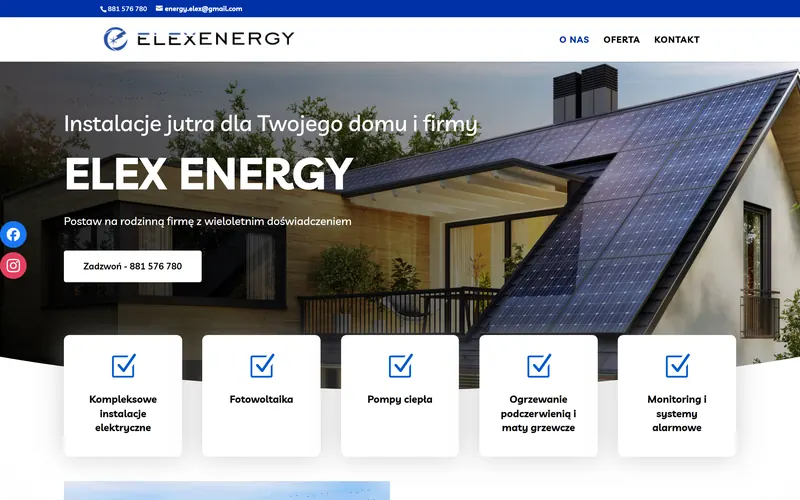 Strona internetowa elex-energy.pl