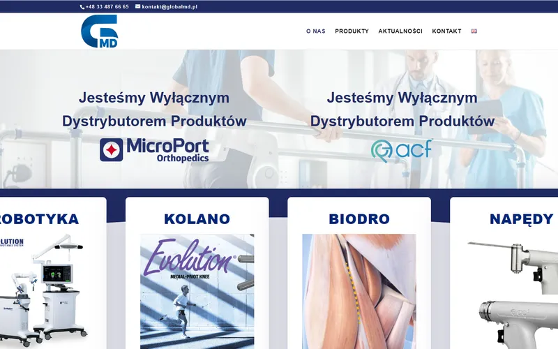 Strona internetowa Globalmd.pl - medycyna
