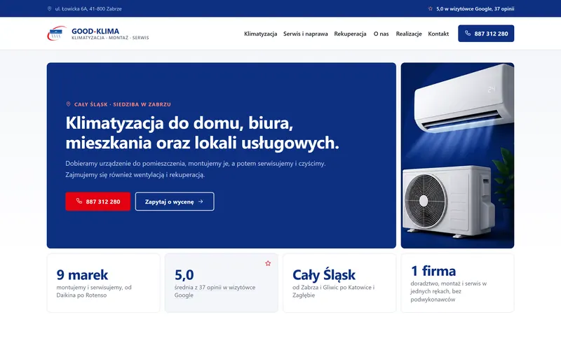 Strona internetowa Goodklima.pl - energia i oze, Zabrze