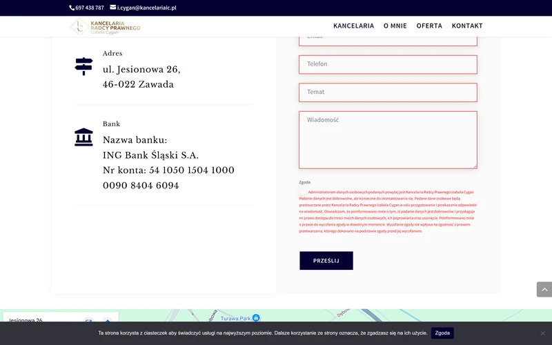 Strona internetowa kancelariaic.pl