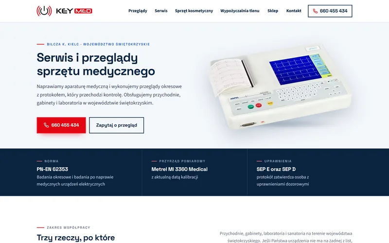 Strona internetowa Key-med.pl - medycyna, Kielce