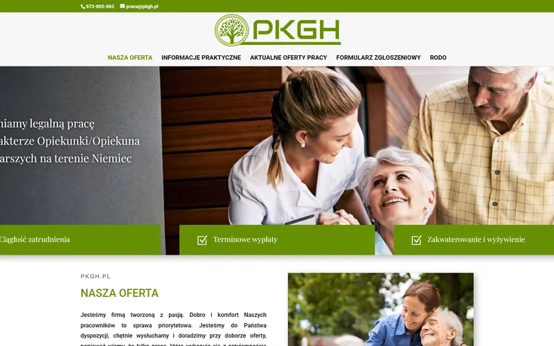 Strona internetowa pkgh.pl