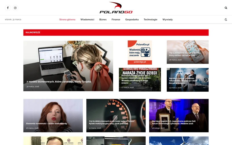 Strona internetowa polandgo.pl