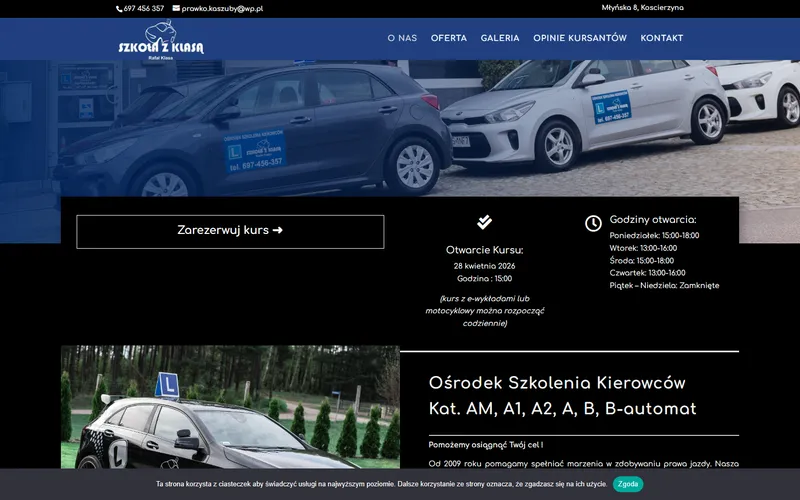 Strona internetowa prawko.kaszuby.pl