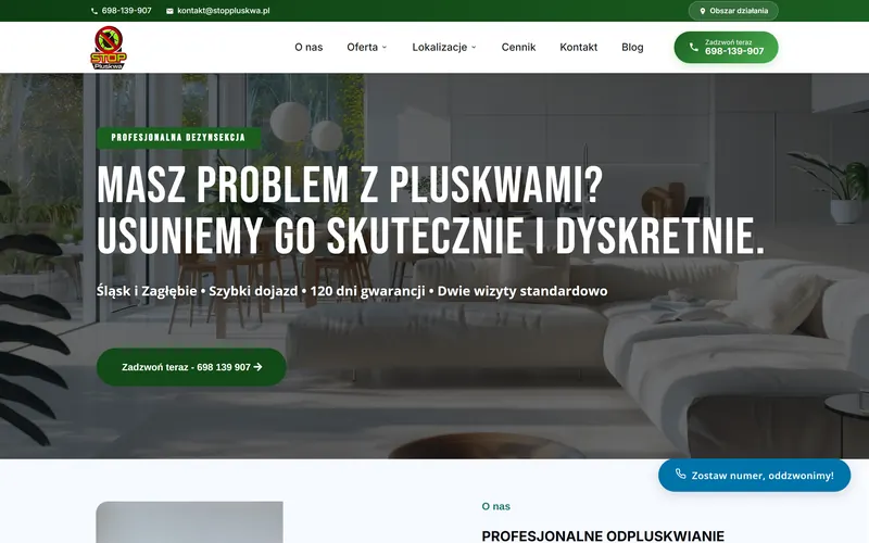 Strona internetowa stoppluskwa.pl