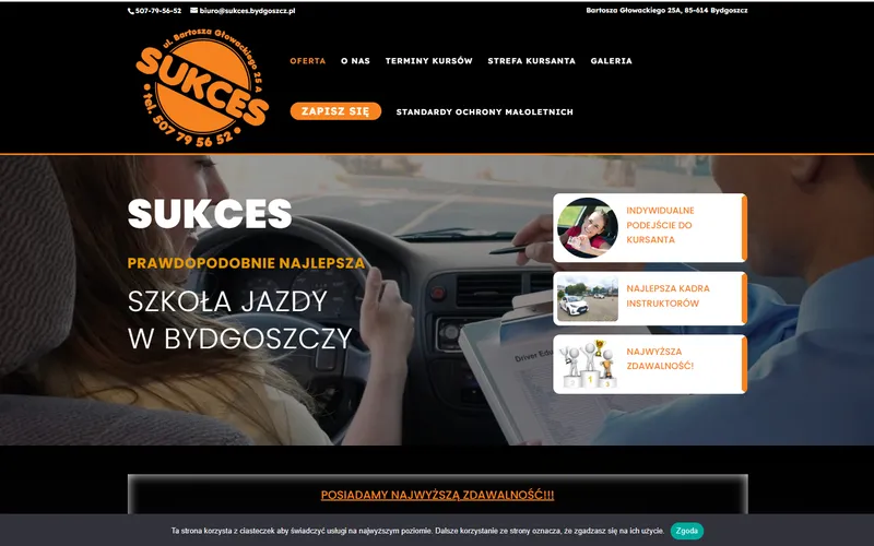 Strona internetowa sukces.bydgoszcz.pl