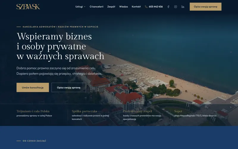 Strona internetowa Szabowska.pl - prawo, Sopot