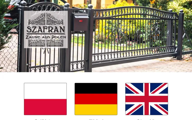 Strona internetowa Szafranzaun.eu - przemysł, Gubin