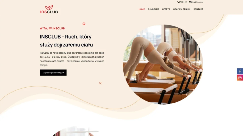 Strona internetowa Insclub.pl - sport, Środa Wielkopolska