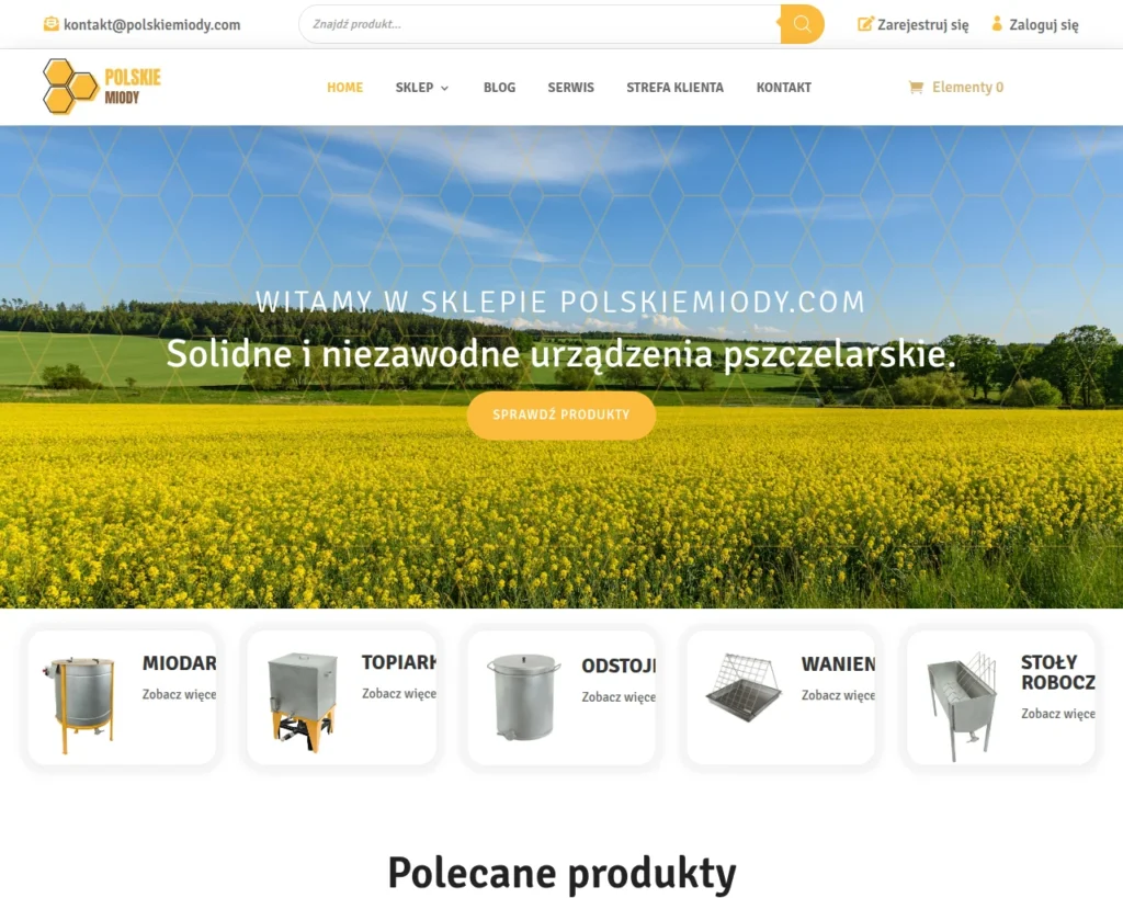 Strona internetowa Polskiemiody.com - rolnictwo i ogrody, Poznan
