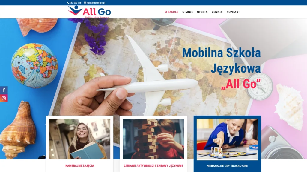 Strona internetowa Allgo.pl - edukacja