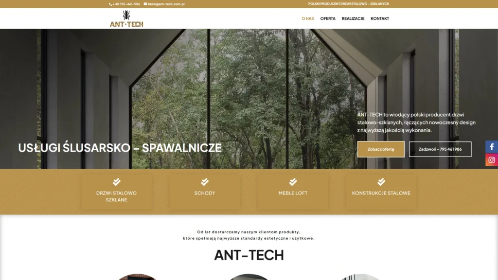 Strona internetowa Anttech.com.pl - przemysł, Wrocław