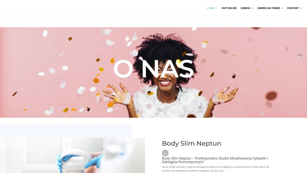 Strona internetowa Bodyslimneptun.pl - uroda