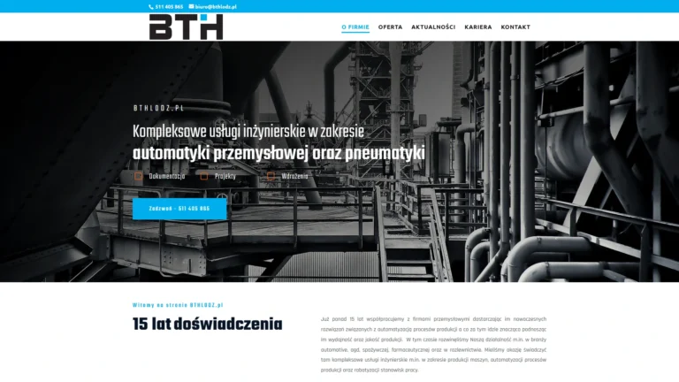 Strona internetowa bthlodz.pl