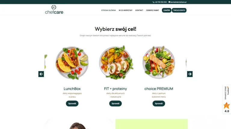 Strona internetowa chefcare.pl