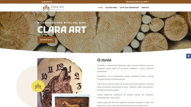 Strona internetowa claraart.pl