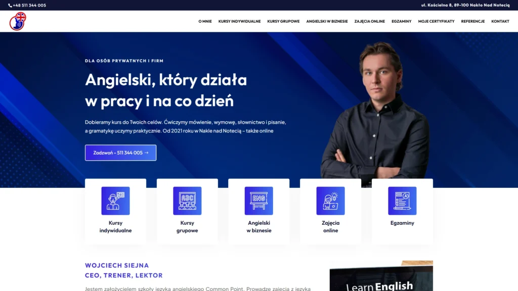 Strona internetowa Commonpoint.pl - edukacja, Nakło nad Notecią
