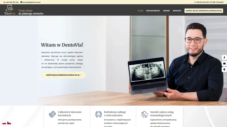 Strona internetowa dentovia.pl