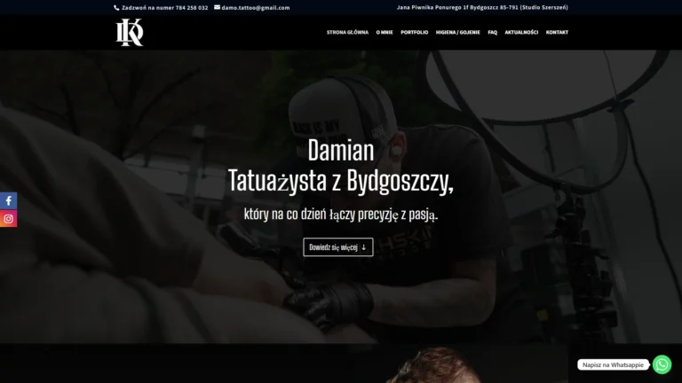 Dktattooist.pl - realizacja Arlek.pl