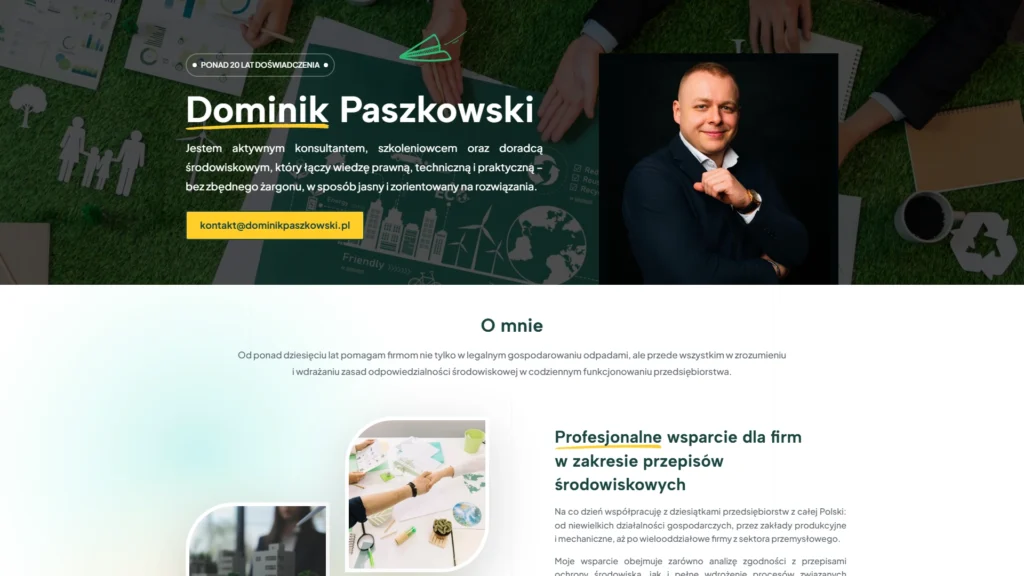 Strona internetowa Dominikpaszkowski.pl - energia i oze