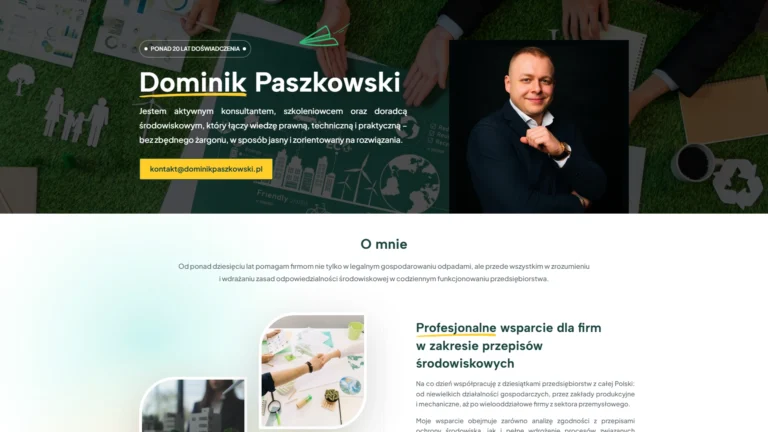 Strona internetowa dominikpaszkowski.pl