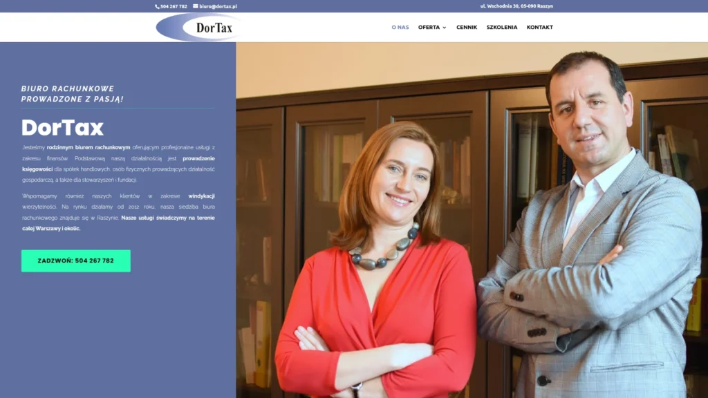 Strona internetowa Dortax.pl - finanse, Raszyn