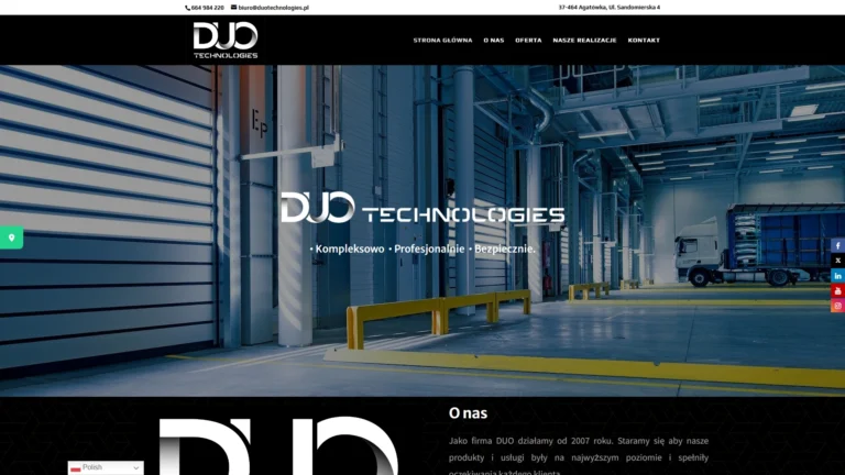 Strona internetowa duotechnologies.pl