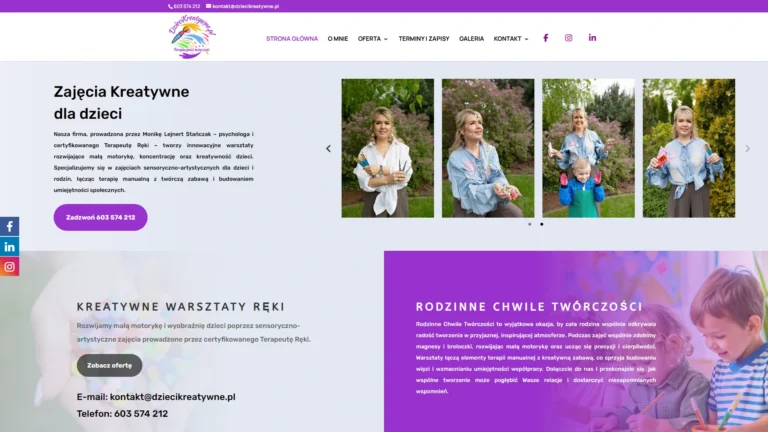 Strona internetowa dziecikreatywne.pl