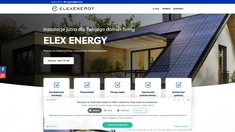 Strona internetowa elex-energy.pl