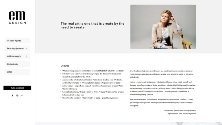 Strona internetowa emdesign.com.pl