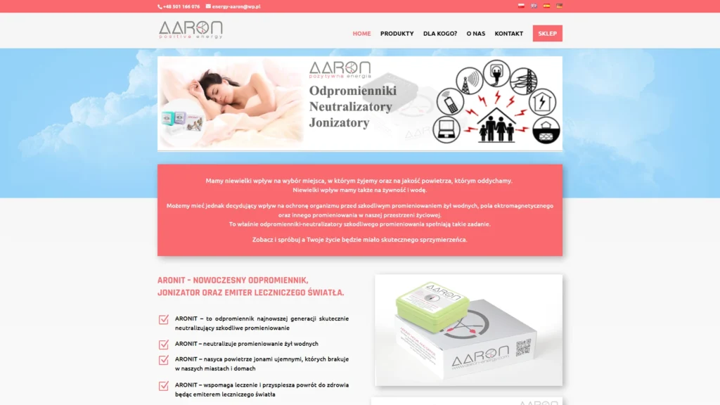 Strona internetowa Energyaaron.com - inne