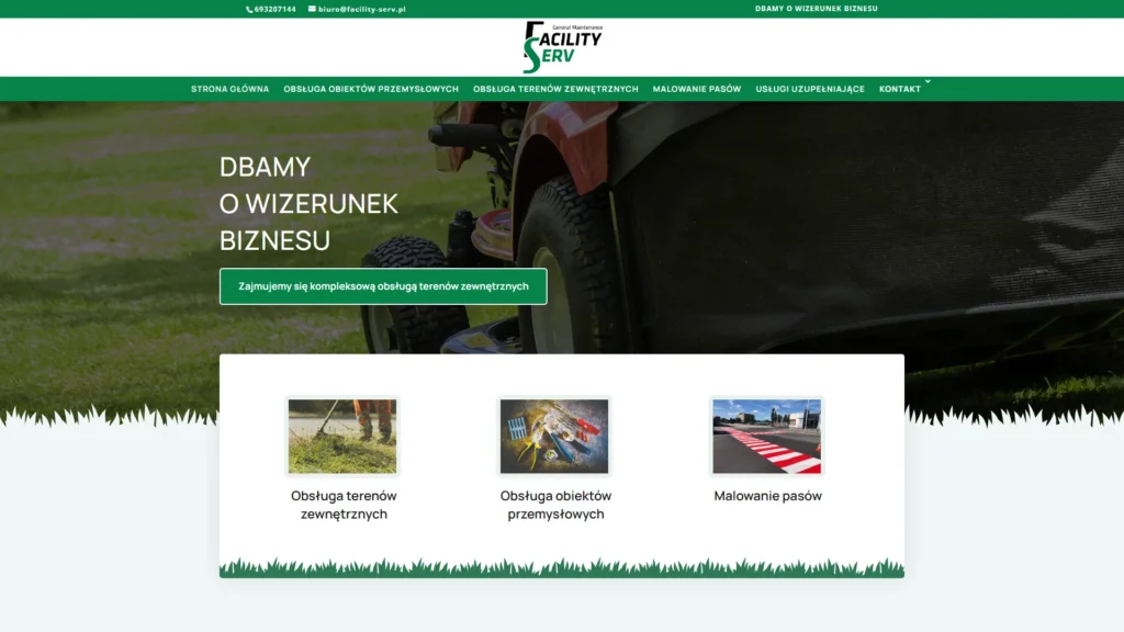 Strona internetowa Facilityserv.pl - usługi dla domu