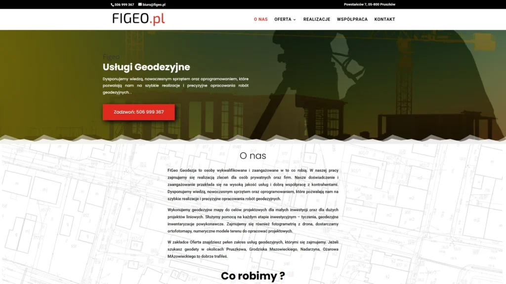 Strona internetowa Figeo.pl - budownictwo, Pruszków