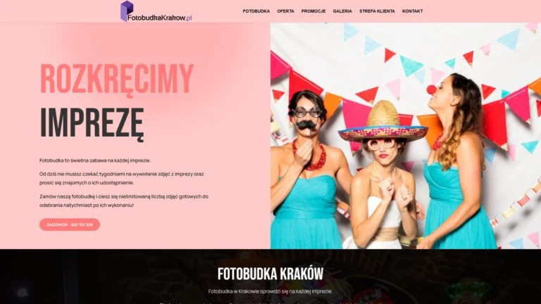 Strona internetowa fotobudkakrakow.pl