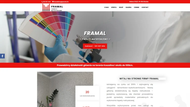 Strona internetowa framal.pl