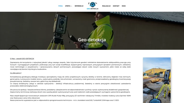 Strona internetowa geo-detekcja.pl