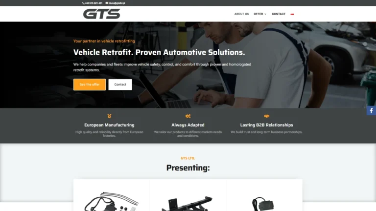 Strona internetowa gtsltd.pl