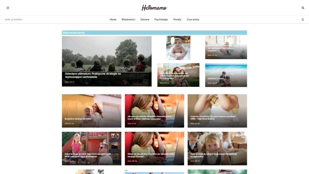 Strona internetowa Hellomamo.pl - inne
