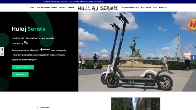 Strona internetowa hulajserwis.pl