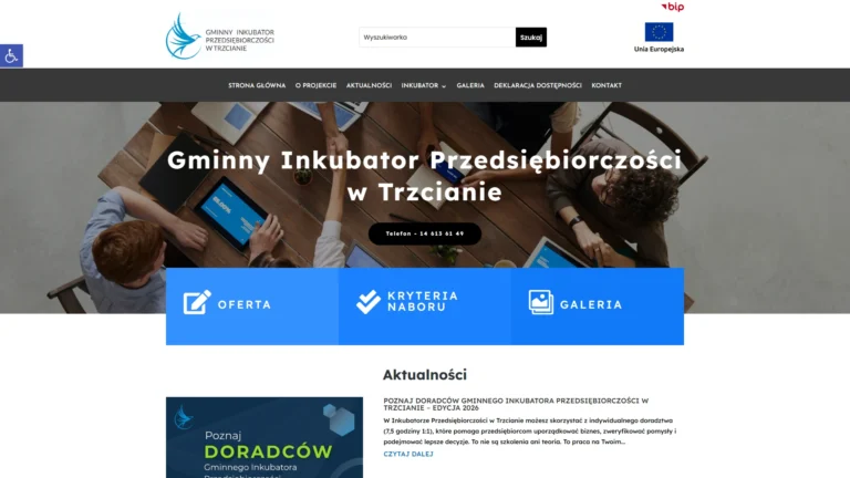 Strona internetowa inkubator-trzciana.pl