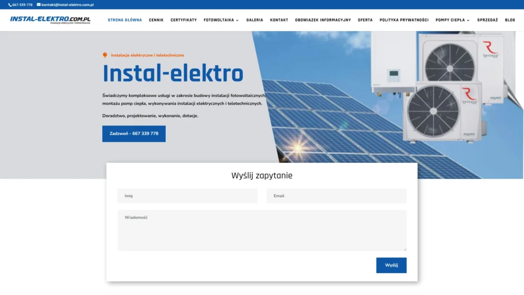 Strona internetowa Instalelektro.com.pl - energia i oze, Busko-Zdrój
