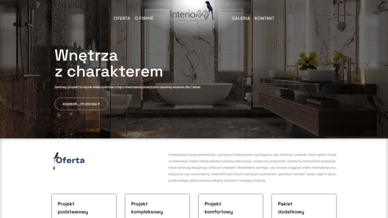 Strona internetowa interioraj.pl