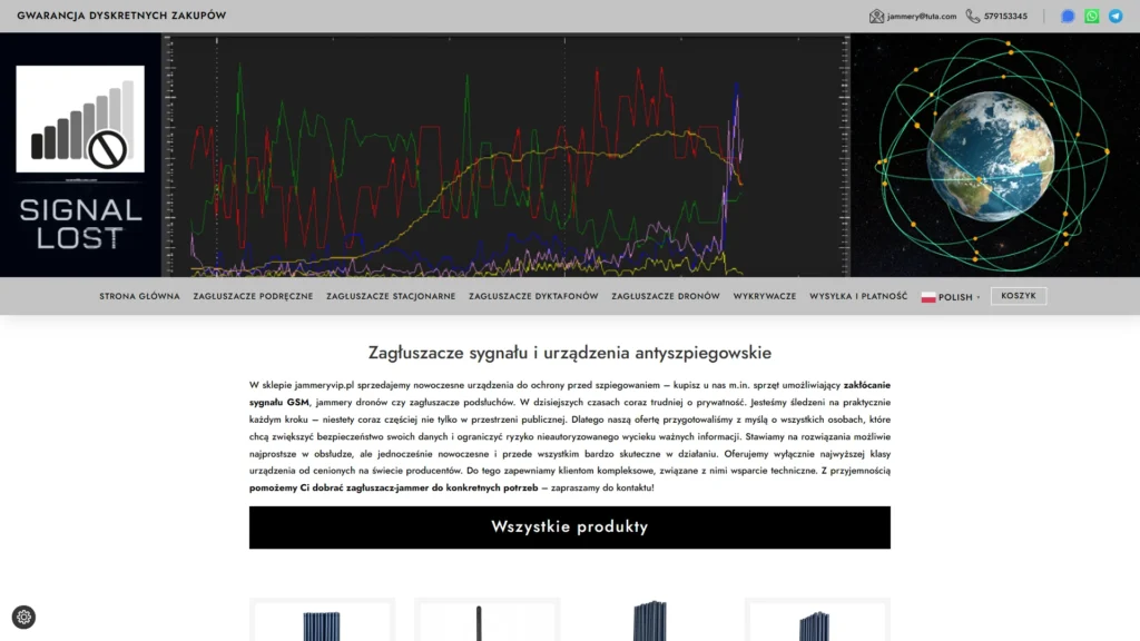 Strona internetowa Jammeryvip.pl - ochrona i bhp