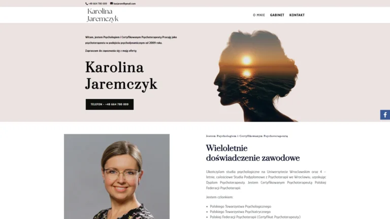 Strona internetowa jaremczyk-psychoterapia.pl