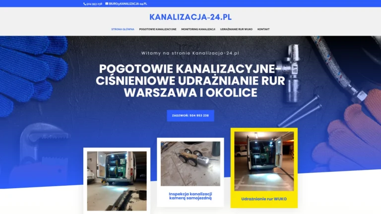 Strona internetowa kanalizacja-24.pl